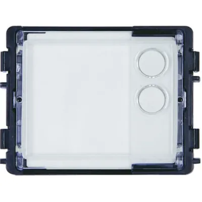 Busch-Jaeger Tastenmodul 2-fach 51381RP2-03 | Klingelmodul | 2 Ruftasten | beleuchtetes Namensschild | Kunststoff | weiß