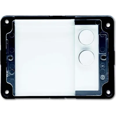 Busch-Jaeger Zusatz-Tastenmodul 2-fach 83141/2-101 | Klingelmodul Außenstation | Ersatzteil | IP44 | Weiß