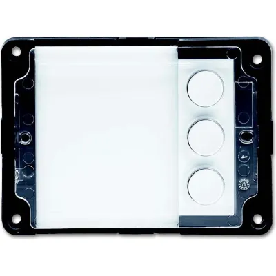 BUSCH-JAEGER Zusatz-Tastenmodul 3-fach 83141/3-101 | Türkommunikation | Außen-Ersatzteil | IP44 | weiß