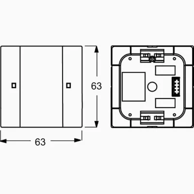 Busch-Jaeger Tastsensor 1/2-fach 6125/02-885 | KNX Powernet | Multifunktion | LED-Anzeige | schwarz matt