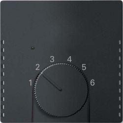 Busch-J. Temperaturreglerabdeckung schwarz matt 1795 HK-885