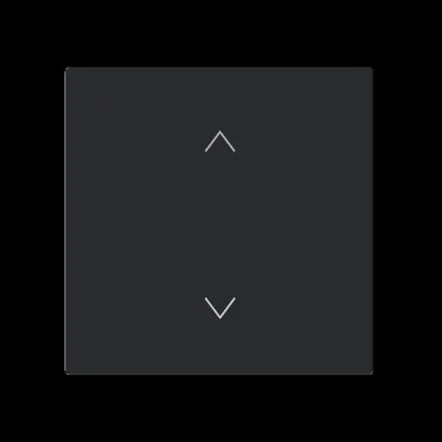 BUSCH-JAEGER Wippe 1-fach 6735-11-45M | Jalousie Symbol | Busch-art linear | Kunststoff matt | schwarz RAL 9005