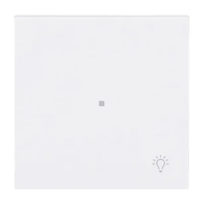 BUSCH-JAEGER Wippe 1-fach 6231-10-44G | Lichtsymbol | Abdeckung für free@home KNX flex | Kunststoff weiß RAL 9016