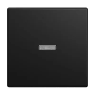 BUSCH-JAEGER Kontrollwippe Schalter 1789 N-915 | Busch-balance SI | Kunststoff | matt | schwarz RAL 9004 | 55x55 mm