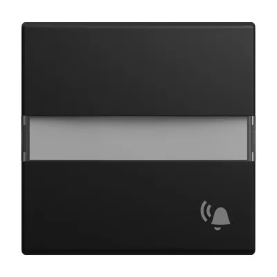 BUSCH-JAEGER Wippe 2506 N/KI-915 | UP-Taster Abdeckung Klingel-Symbol | matt | Kunststoff | schwarz