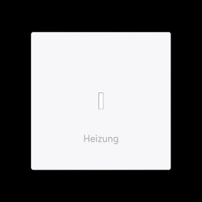 BUSCH-JAEGER Wippe Schalter 1789 H-44G | mit roter Kalotte | Busch-art linear | weiß glänzend | Kunststoff | 69,5x69,5mm