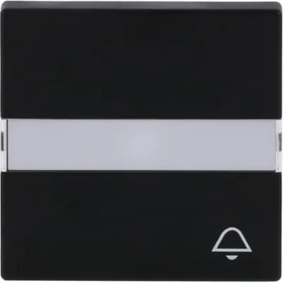 Busch-Jaeger Wippe 1764 NLI/KI-885 | Abdeckung UP-Taster Klingel Symbol | Beschriftungsfeld | schwarz matt
