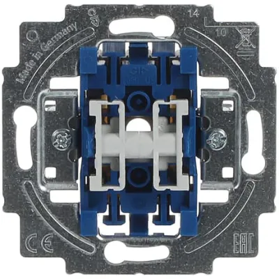 Busch-Jaeger Wippschalter-Einsatz 2400/5 US | Serienschalter Unterputz | 2-fach | 16AX 250V | IP20 | Kunststoff | blau