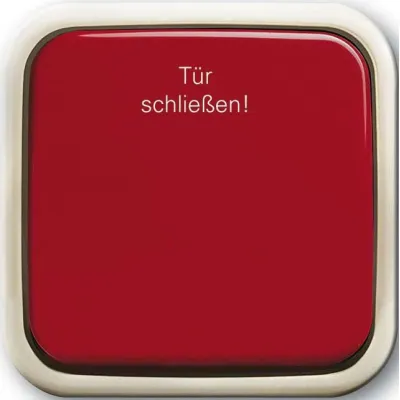Busch-Jaeger Wipptaster 2621 AP-107-101 | 1-polig | Aufputz IP20 | Duroplast weiß RAL1013 | rote Wippe | Türschalter