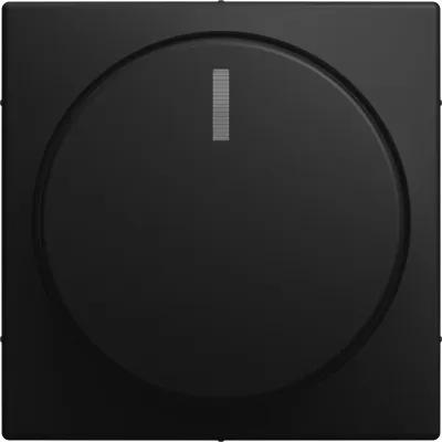 BUSCH-JAEGER Zentralscheibe Drehknopf 2115-915 | Dimmer Abdeckung | Glimmlampe | Busch-balance SI | schwarz matt