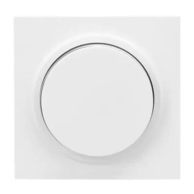 BUSCH-JAEGER Zentralscheibe Drehdimmer 6540-44M-102 | Drehknopf | Glimmlampe | Kunststoff matt | weiß RAL 9016