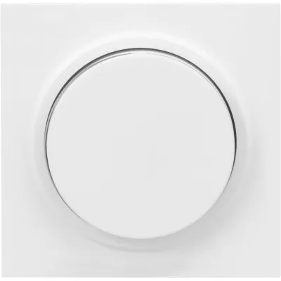 BUSCH-JAEGER Zentralscheibe Drehdimmer 6540-44M-102 | Drehknopf | Glimmlampe | Kunststoff matt | weiß RAL 9016