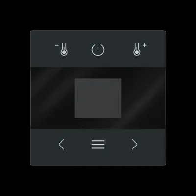 BUSCH-JAEGER Zentralscheibe 1794 MDRT-885 Raumtemperaturregler | Kontrollfenster | matt | Kunststoff | schwarz