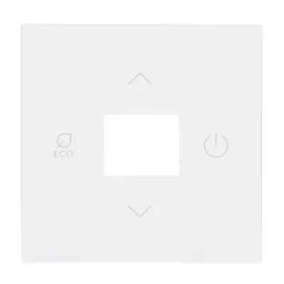 BUSCH-JAEGER Zentralscheibe Raumtemperaturregler 6235-44G | Abdeckung free@home® | 2-fach | glänzend | weiß RAL 9016