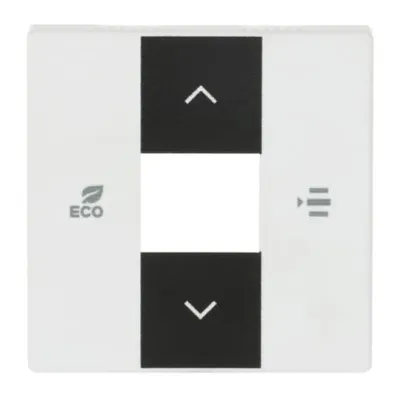 Busch-Jaeger Zentralscheibe Fan Coil 6236-884 | Abdeckung Raumtemperaturregler KNX free@home | studioweiß matt