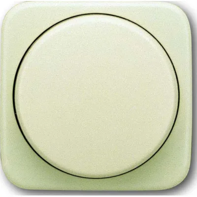 BUSCH-JAEGER Zentralscheibe Drehknopf 2115/11-212-500 | Dimmer Abdeckung | Leuchtring transparent | Thermoplast | weiß
