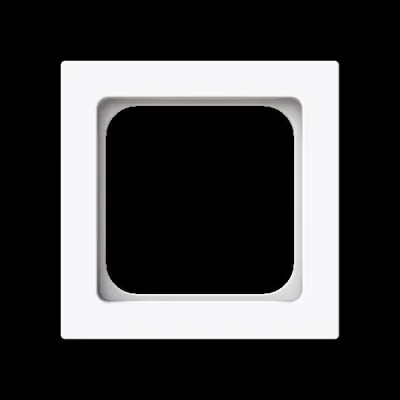 BUSCH-JAEGER Zwischenring 1746/10-44G | Zentralplatte 50x50mm | UP | Kunststoff | Weiß RAL 9016 | glänzend