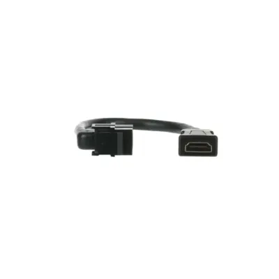 BUSCH-JAEGER Kabelpeitsche HDMI Keystone 0229/33 | HDMI 2.0 4K@60Hz | 20 cm | Montageadapter 0219/14 | schwarz