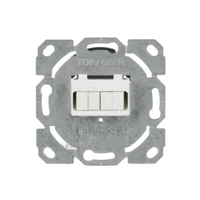 BUSCH-JAEGER Glasfaser Teilnehmeranschluss 0244/42 LC UP | 4x LC-Port | Unterputz | Metall | matt | Silber