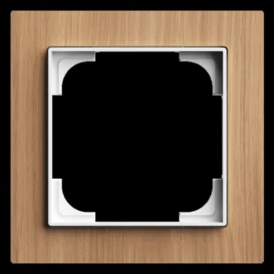 BUSCH-JAEGER Abdeckrahmen 1-fach 1721-4083 | Schalterrahmen Holzoptik Eiche | 85x85mm | IP20