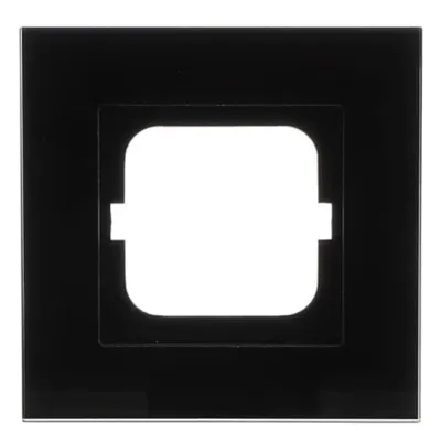 Busch-Jaeger Abdeckrahmen 1-fach 1721-825 | Glas schwarz | glänzend | IP20 | carat® Serie | Unterputz