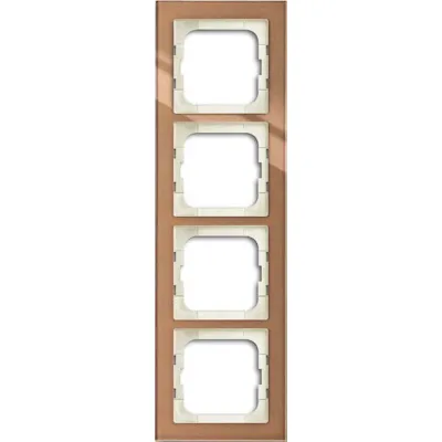 BUSCH-JAEGER 1724-283 Rahmen 4f br glz axcent Glas f.GEB-K