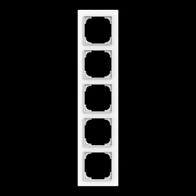 BUSCH-JAEGER Abdeckrahmen 1725-44G | 5-fach | Schalterrahmen Kunststoff | weiß RAL 9016 | glänzend | IP20