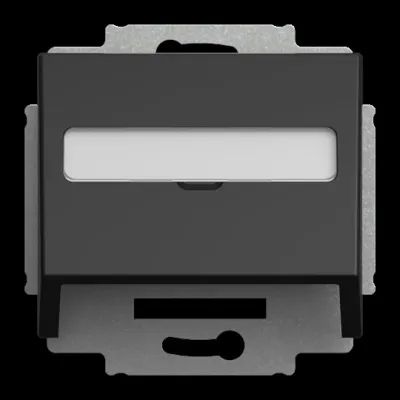 BUSCH-JAEGER Zentralscheibe 1758-915 | Datenanschlussgehäuse Abdeckung | schräger Auslass | Unterputz | schwarz matt