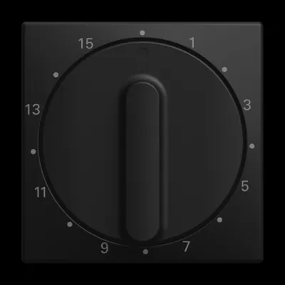 BUSCH-JAEGER Zentralscheibe 1770-915-103 | Drehknopf Zeitschaltuhr Abdeckung | Busch-balance SI | Thermoplast | schwarz