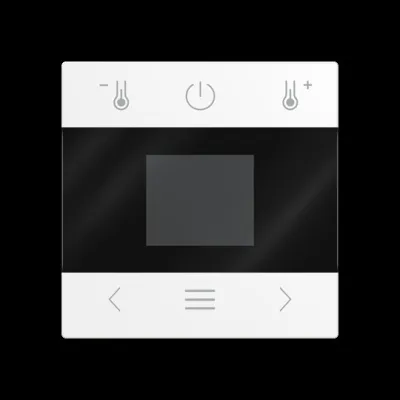 BUSCH-JAEGER Zentralscheibe 1794 MDRT-914 | Thermostat Abdeckung | Kunststoff glänzend | weiß RAL 9010 | 55,5x55,5 mm