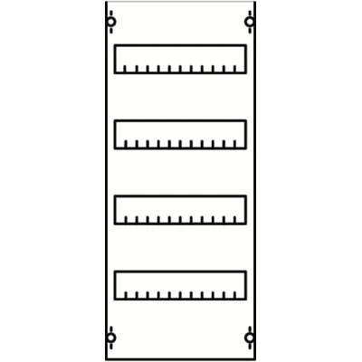 Striebel & John Verteilerfeld 1V0A 2CPX037591R9999 | 4x12TE | BH0 | 1-Feld | 600x250x120mm | Kunststoff | mit Ausschnitt