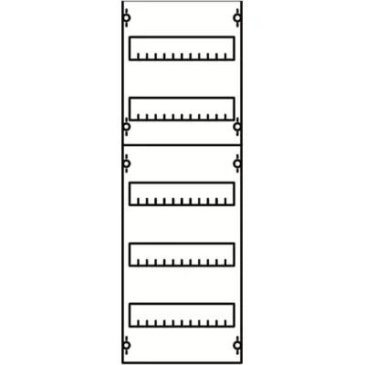Striebel & John Verteilerfeld 1V1A 2CPX037610R9999 | 5x12TE DIN-Schienen | Innenausbausystem | 750x250x120mm | RAL 7035