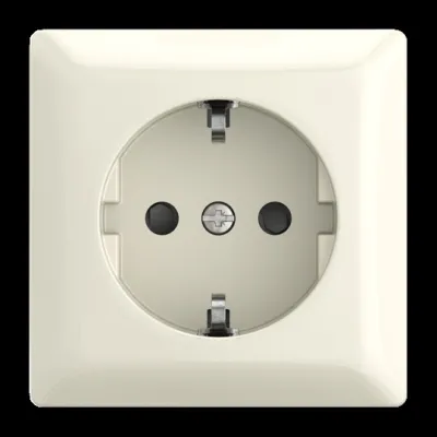 BUSCH-JAEGER Steckdose Aufputz 20 EAPBJ-522 | SCHUKO Typ F | 16A 250V | IP20 | Kunststoff glänzend | cremeweiß RAL 1013