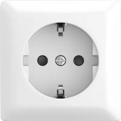 BUSCH-JAEGER SCHUKO Steckdose 20 EAPBJ-524 | Aufputz | IP20 | 16A | 250V | CEE 7/3 Typ F | Kunststoff glänzend | weiß