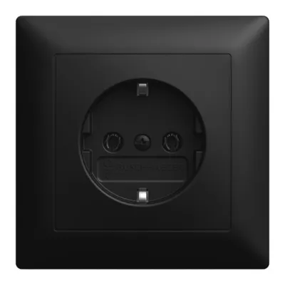 BUSCH-JAEGER Unterputz-Steckdose 20 EUJ-915 | SCHUKO Typ F | 16A 250V | Vollplatte | IP20 | Kunststoff matt | schwarz