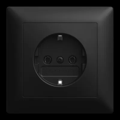 BUSCH-JAEGER Unterputz-Steckdose 20 EUJ-915 | SCHUKO Typ F | 16A 250V | Vollplatte | IP20 | Kunststoff matt | schwarz
