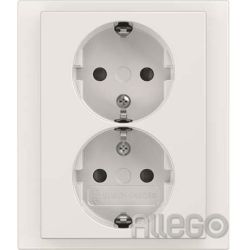 BUSCH-JAEGER 202 EUJB-84 SCHUKO Doppelsteckdose, volle Abdeckung