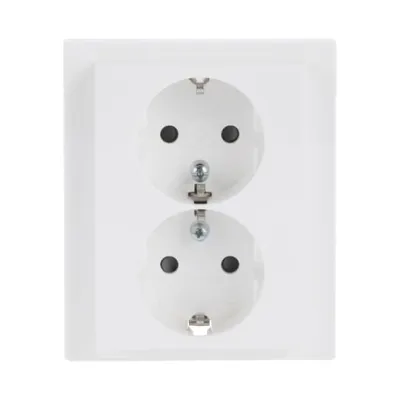 BUSCH-JAEGER SCHUKO Doppelsteckdose 202 EUJB-84 Unterputz | 2-fach | erhöht Berührungsschutz | 16A 250V | weiß