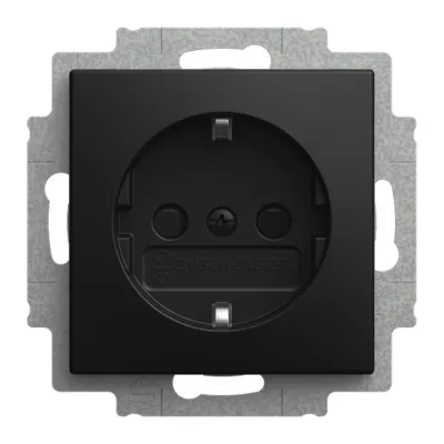BUSCH-JAEGER Steckdose 23 EUCB-915 | SCHUKO Unterputz | Schraubanschluss | IP20 | 16A 250V | matt schwarz