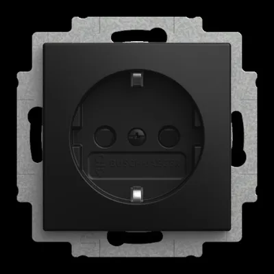BUSCH-JAEGER Steckdose 23 EUCB-915 | SCHUKO Unterputz | Schraubanschluss | IP20 | 16A 250V | matt schwarz