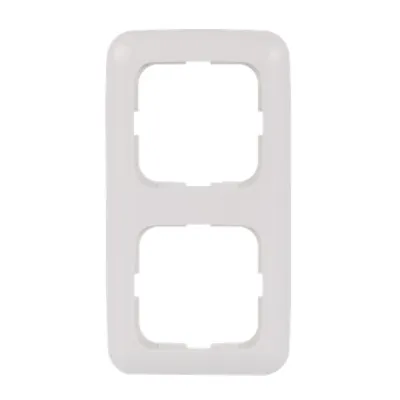 Busch-Jaeger Abdeckrahmen 2-fach 2512-214 | Reflex SI | UP | Kunststoff glänzend | vertikal/horizontal | alpinweiß