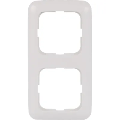 Busch-Jaeger Abdeckrahmen 2-fach 2512-214 | Reflex SI | UP | Kunststoff glänzend | vertikal/horizontal | alpinweiß