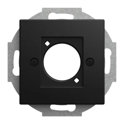 BUSCH-JAEGER XLR-Zentralscheibe 2553-915 | Abdeckung für Neutrik D-Serie | Unterputz | Kunststoff matt | schwarz