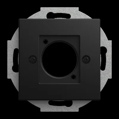 BUSCH-JAEGER XLR-Zentralscheibe 2553-915 | Abdeckung für Neutrik D-Serie | Unterputz | Kunststoff matt | schwarz