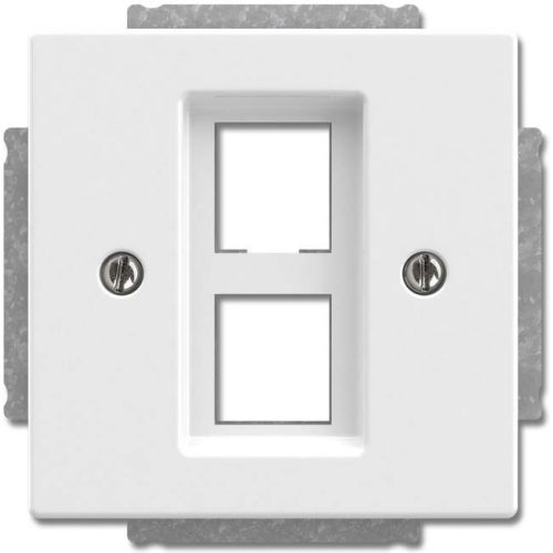 Bild: BUSCH-JAEGER 2561-02-84 Zentralplatte Mod-Jack 2f solo std-ws