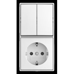 BUSCH-JAEGER 2601/5/20 EAPBJ-524 Kombi Serienschalter Steckdose Aufputz