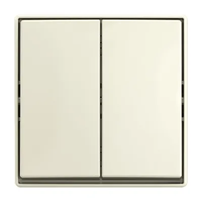 BUSCH-JAEGER Serienschalter 2601/5 J-522 | Aufputz Wippschalter | 2-fach | IP20 | 250V 10A | Kunststoff glänzend | weiß