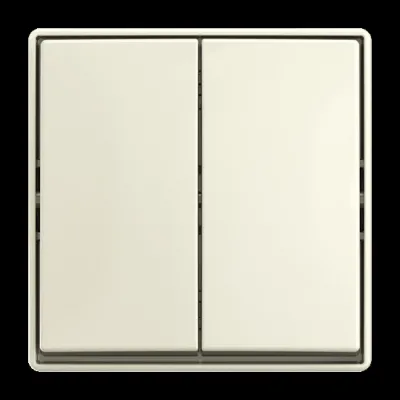 BUSCH-JAEGER Serienschalter 2601/5 J-522 | Aufputz Wippschalter | 2-fach | IP20 | 250V 10A | Kunststoff glänzend | weiß