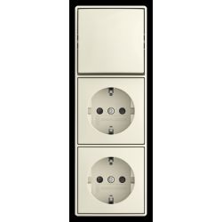 BUSCH-JAEGER 2601/6/20/2 EAPBJ-52 Kombi Wechselschalter/Doppelsteckdose