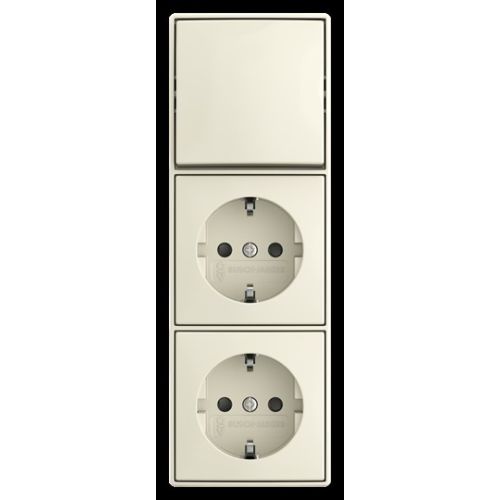 Bild: BUSCH-JAEGER 2601/6/20/2 EAPBJ-52 Kombi Wechselschalter/Doppelsteckdose